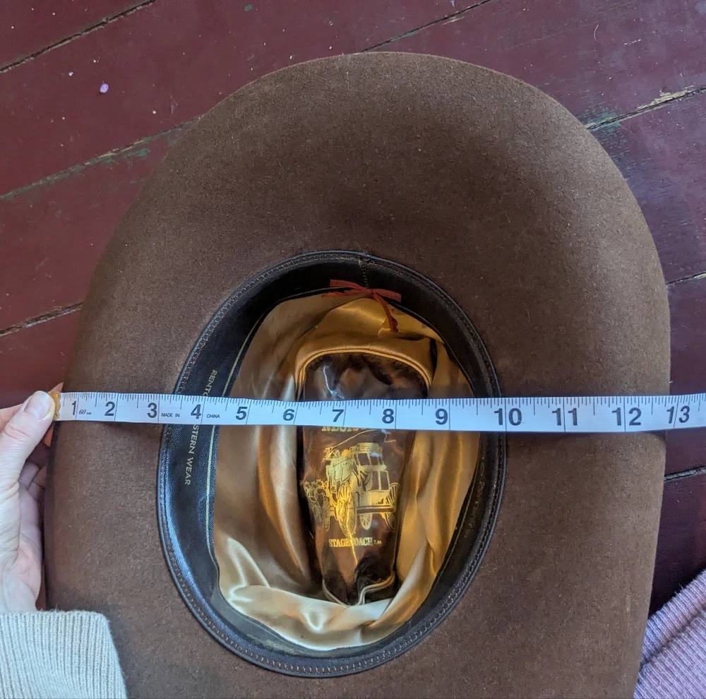 Vintage Resistol Stetson Brown Feather Western Cowboy Hat Self Conforming 7 3/8